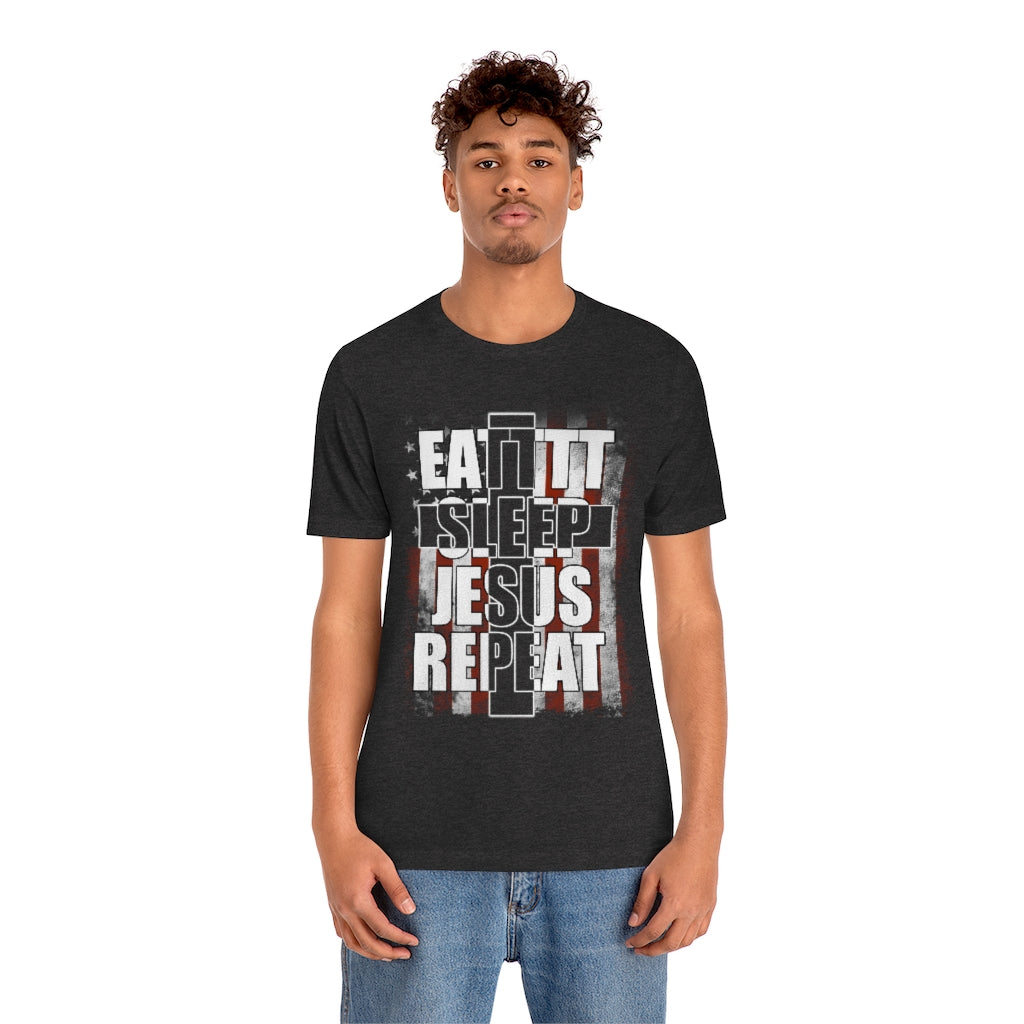 Jesus Repeat Unisex Jersey Short Sleeve Tee