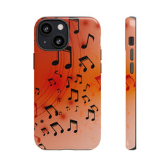 Curving Notes Music iPhone Tough Cases