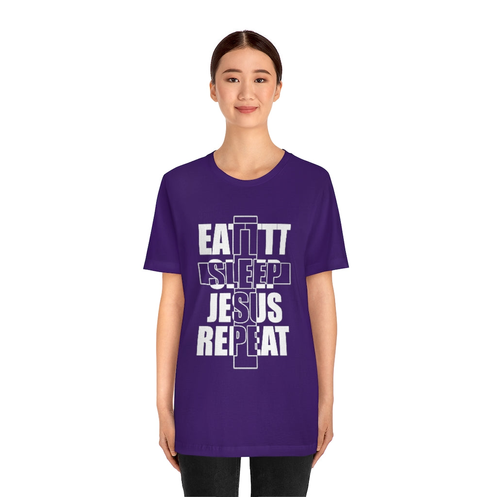 Jesus Repeat Unisex Jersey Short Sleeve Tee