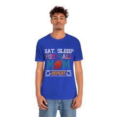Football Mom Repeat Unisex Jersey Short Sleeve Tee