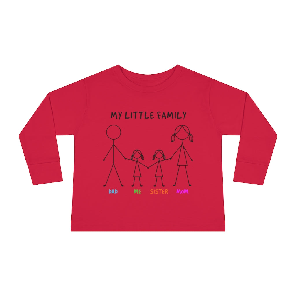 My Little Family Toddler Long Sleeve Tee
