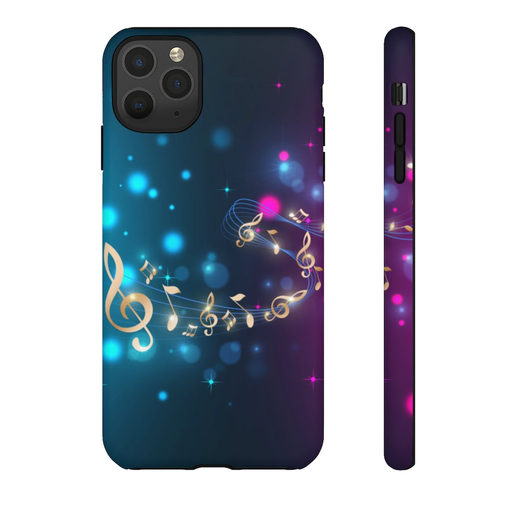 Golden Notes Music iPhone Tough Cases