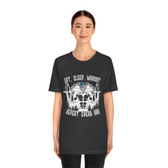 Workout Repeat Unisex Jersey Short Sleeve Tee