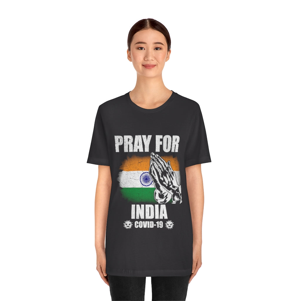 Pray For India Unisex Jersey Short Sleeve Tee