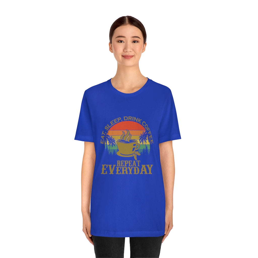 Coffee Repeat Unisex Jersey Short Sleeve Tee
