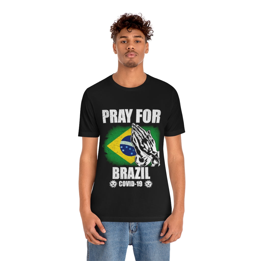Pray For Brazil Unisex Jersey Short Sleeve Tee