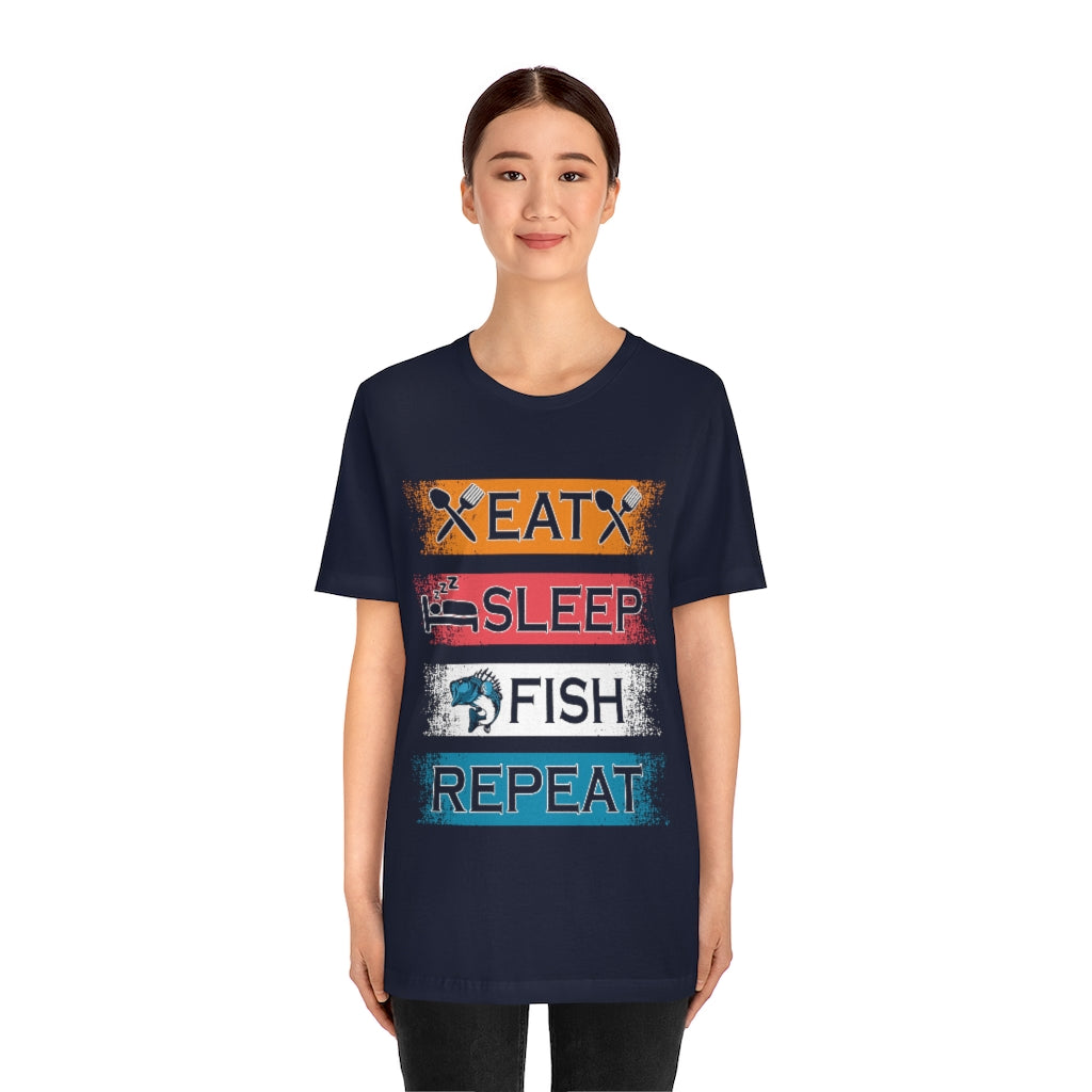 Fishing Repeat Unisex Jersey Short Sleeve Tee