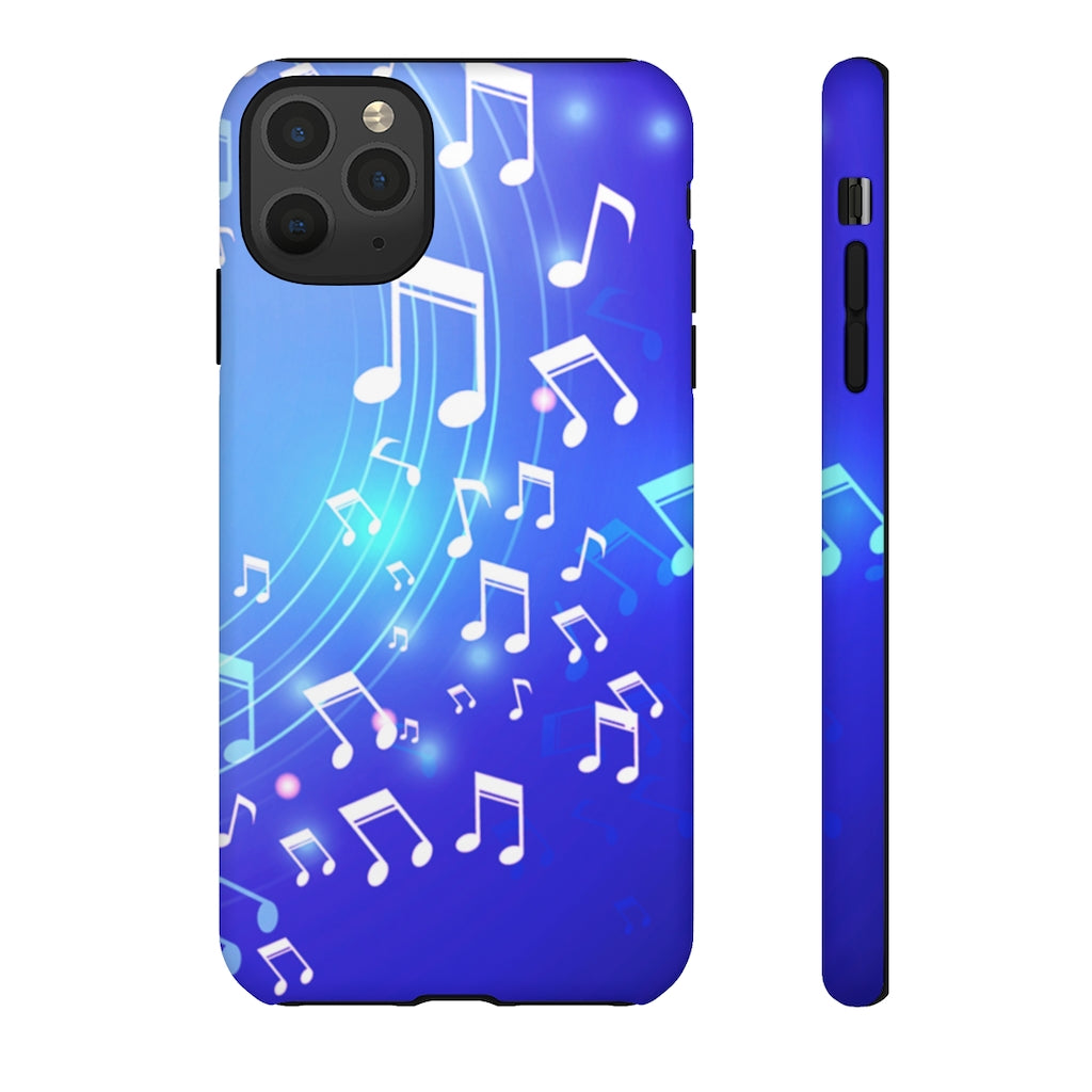 Curving Notes Music iPhone Tough Cases