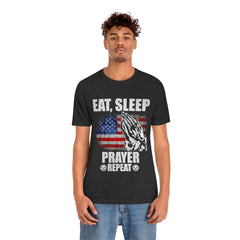 Prayer Repeat Unisex Jersey Short Sleeve Tee