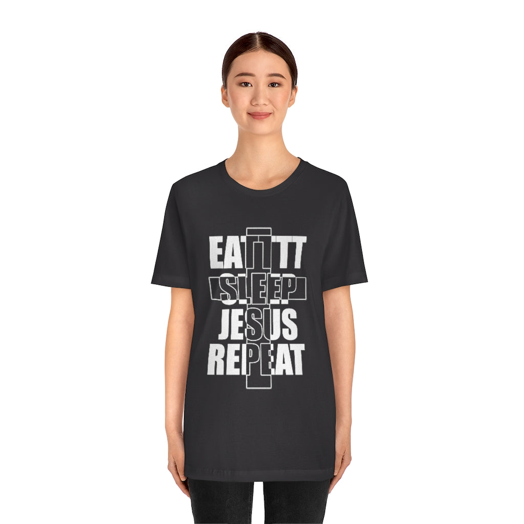 Jesus Repeat Unisex Jersey Short Sleeve Tee