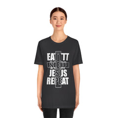 Jesus Repeat Unisex Jersey Short Sleeve Tee
