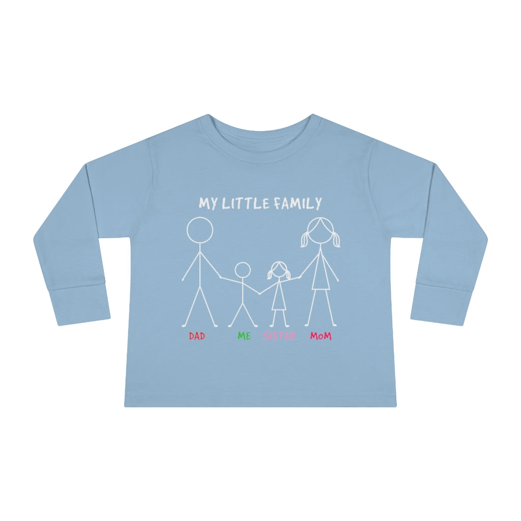 My Little Family Toddler Long Sleeve Tee