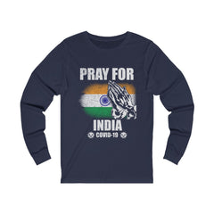 Pray For India Unisex Jersey Long Sleeve Tee