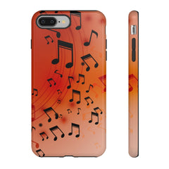Curving Notes Music iPhone Tough Cases