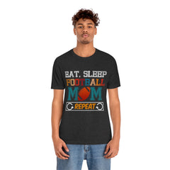Football Mom Repeat Unisex Jersey Short Sleeve Tee