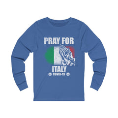 Pray For Italy Unisex Jersey Long Sleeve Tee