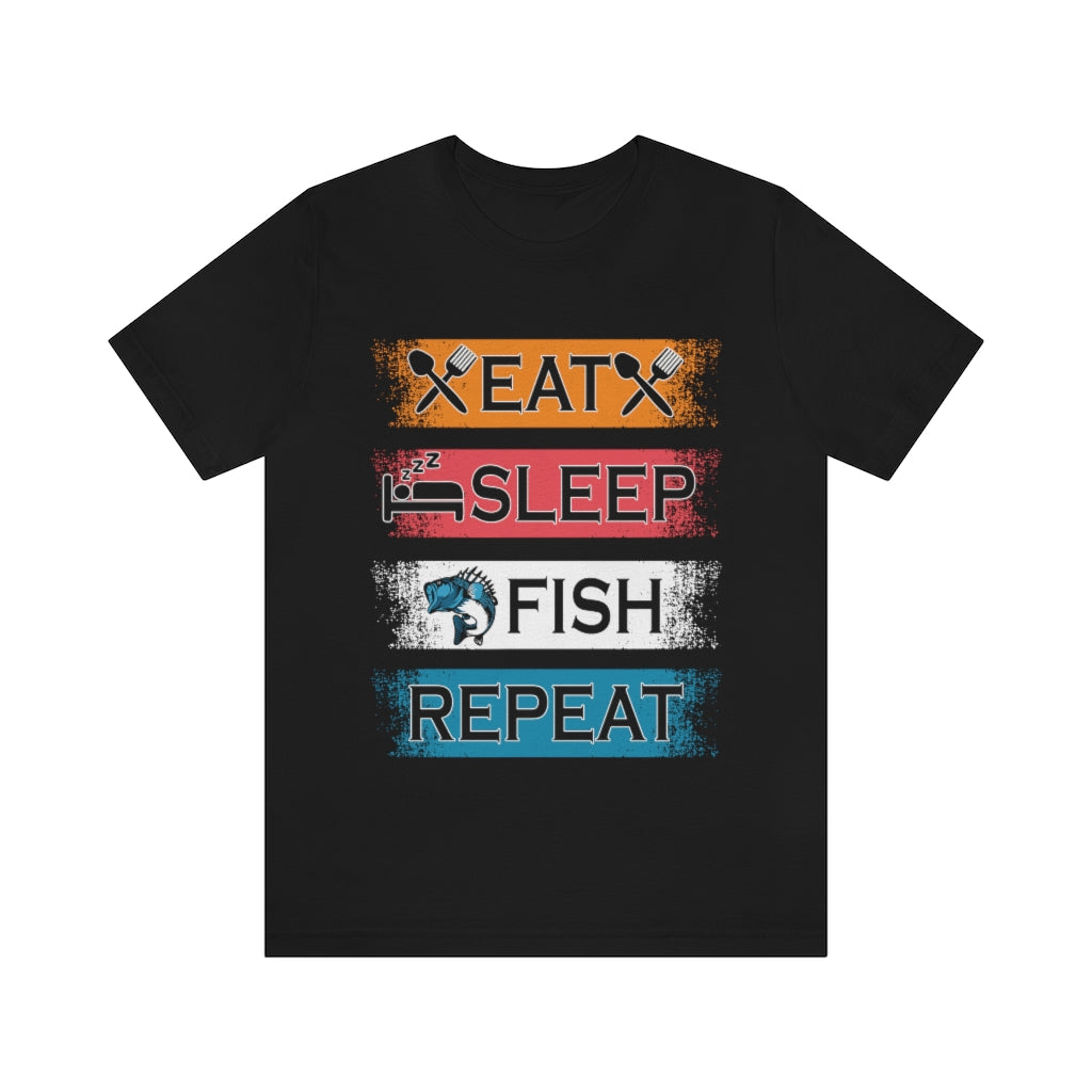 Fishing Repeat Unisex Jersey Short Sleeve Tee
