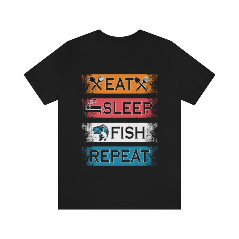 Fishing Repeat Unisex Jersey Short Sleeve Tee
