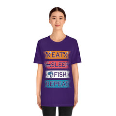 Fishing Repeat Unisex Jersey Short Sleeve Tee