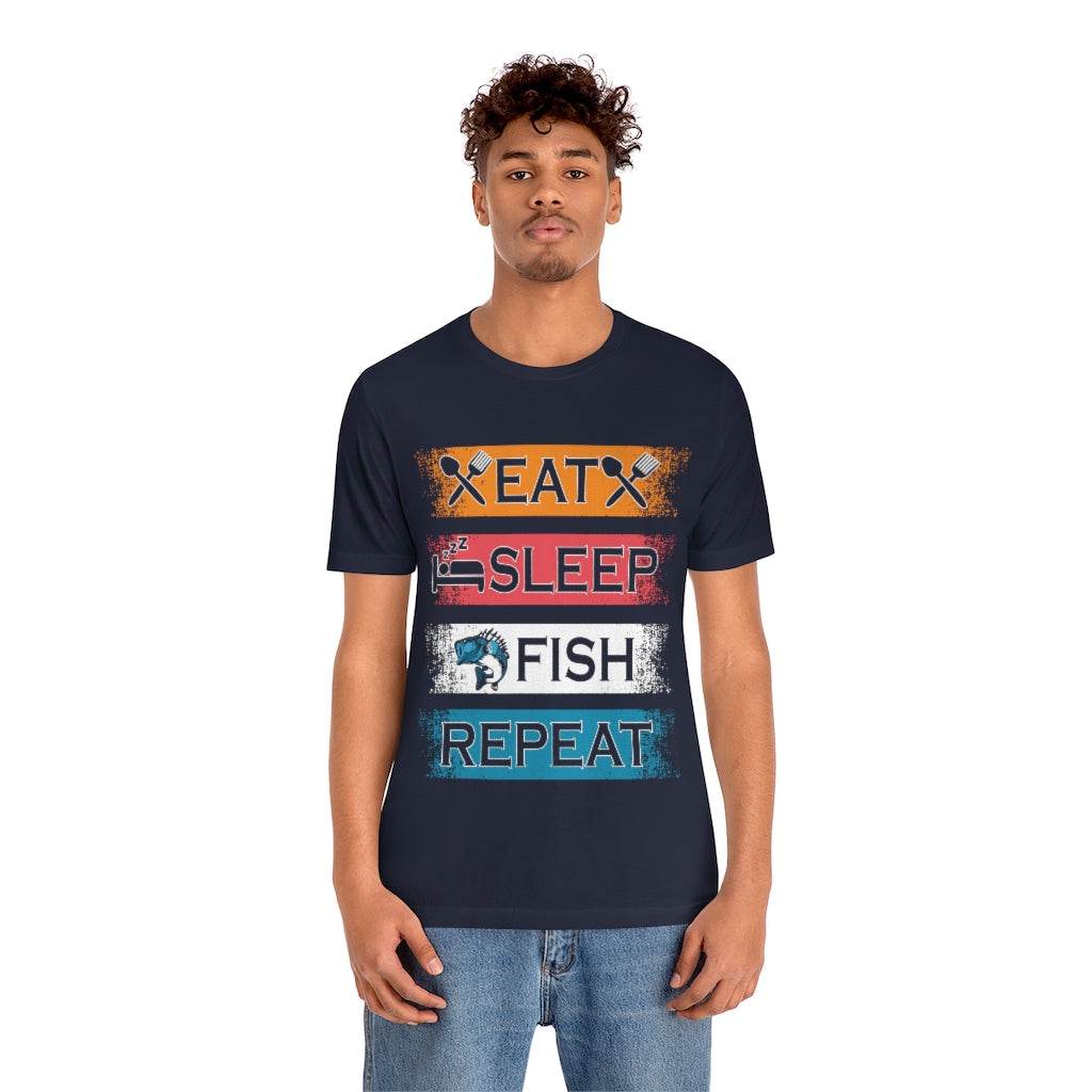 Fishing Repeat Unisex Jersey Short Sleeve Tee