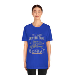 Truck Driving Repeat Unisex Jersey Short Sleeve Tee