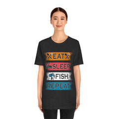 Fishing Repeat Unisex Jersey Short Sleeve Tee