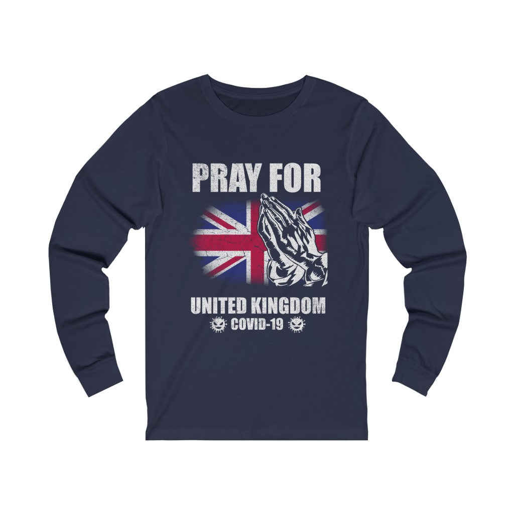 Pray For United Kingdom Unisex Jersey Long Sleeve Tee
