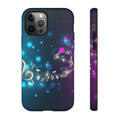 Golden Notes Music iPhone Tough Cases