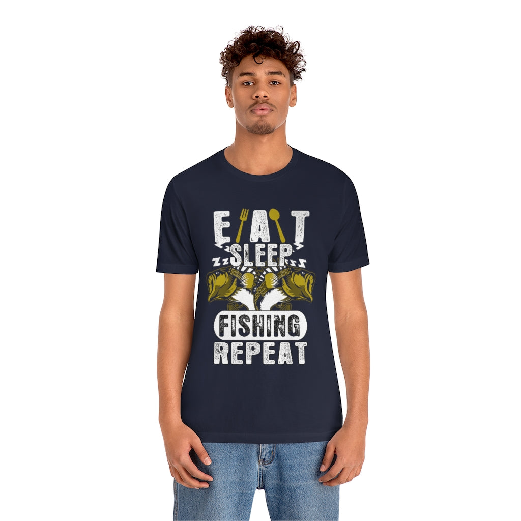 Fishing Repeat Unisex Jersey Short Sleeve Tee