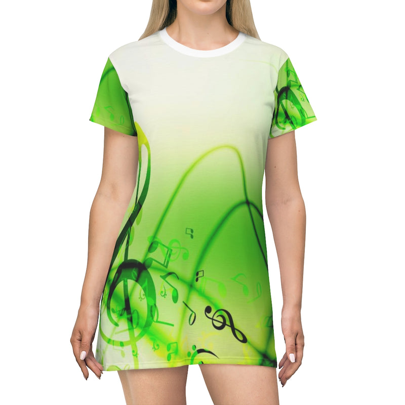 Floating Notes Music T-Shirt Dress