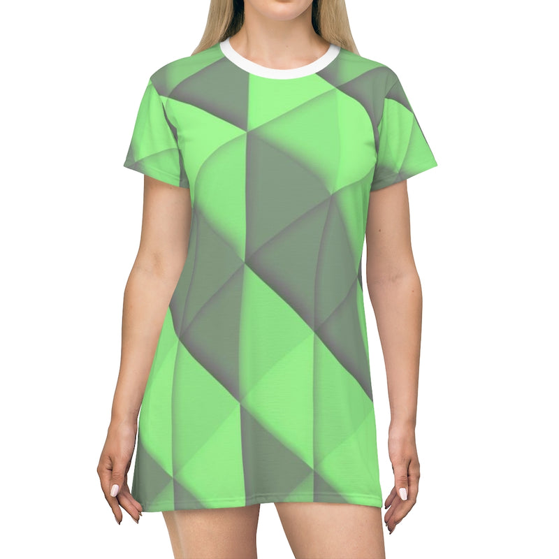 Chopped Geometric T-Shirt Dress