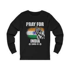 Pray For India Unisex Jersey Long Sleeve Tee