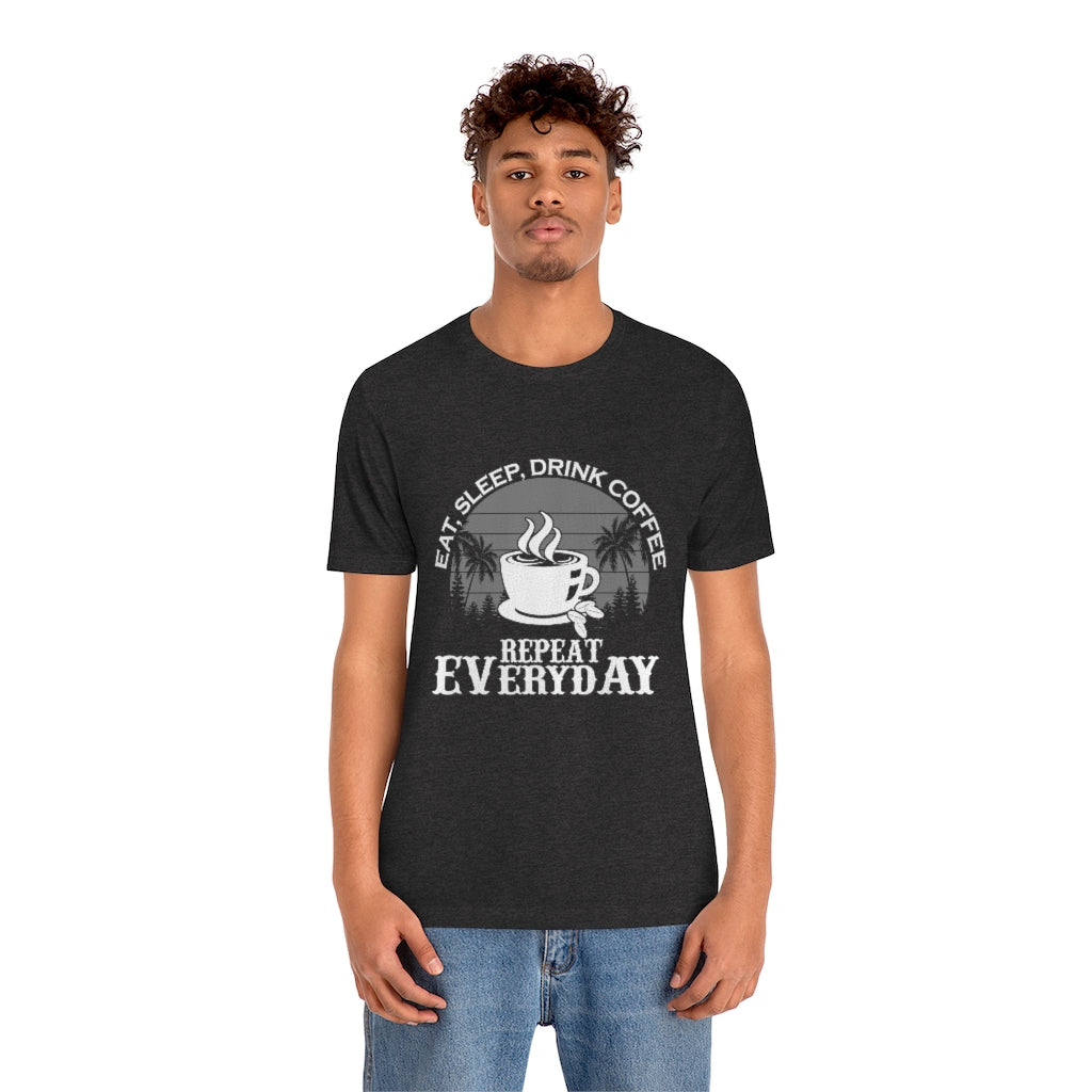 Coffee Repeat Unisex Jersey Short Sleeve Tee