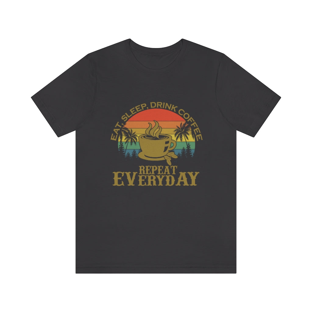 Coffee Repeat Unisex Jersey Short Sleeve Tee