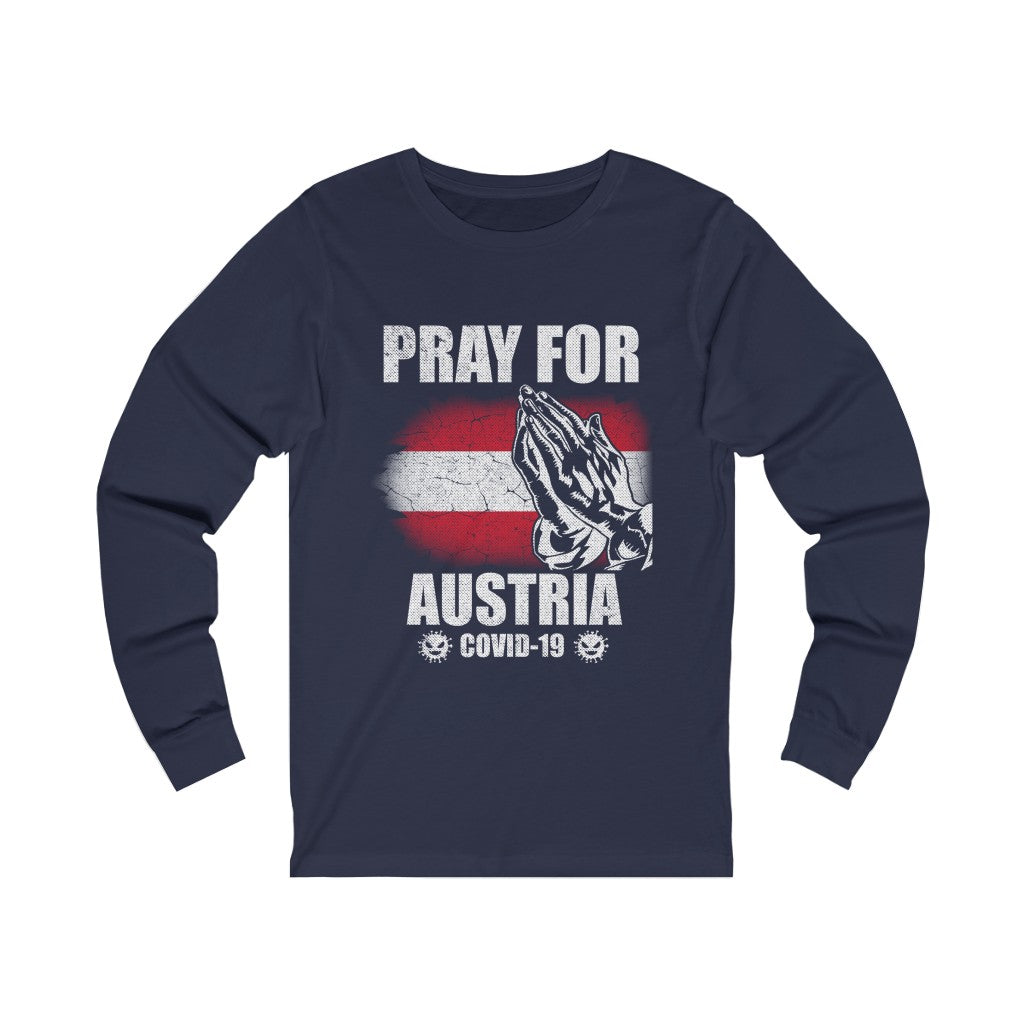 Pray For Austria Unisex Jersey Long Sleeve Tee