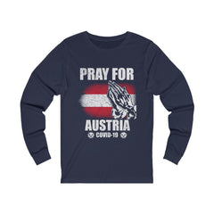 Pray For Austria Unisex Jersey Long Sleeve Tee