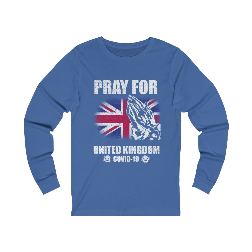 Pray For United Kingdom Unisex Jersey Long Sleeve Tee