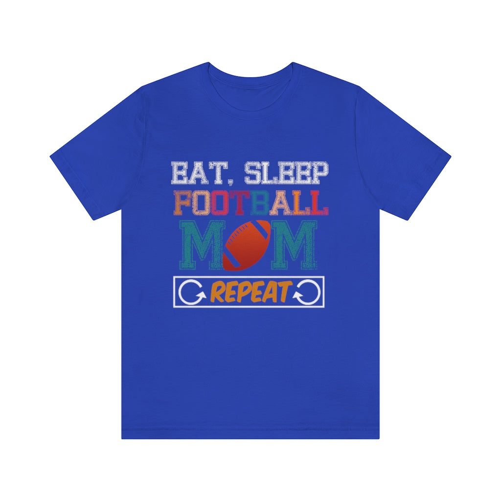 Football Mom Repeat Unisex Jersey Short Sleeve Tee