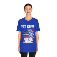 Prayer Repeat Unisex Jersey Short Sleeve Tee
