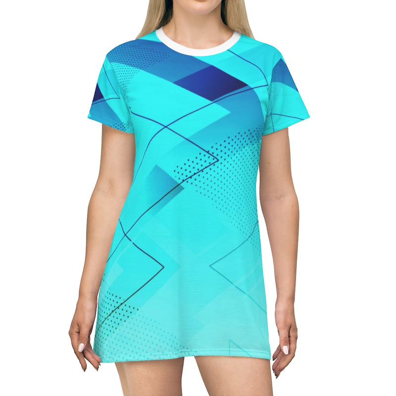 Triangle Geometric T-Shirt Dress