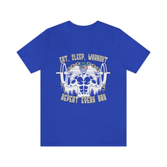 Workout Repeat Unisex Jersey Short Sleeve Tee