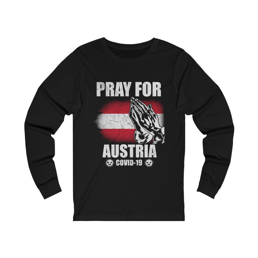 Pray For Austria Unisex Jersey Long Sleeve Tee