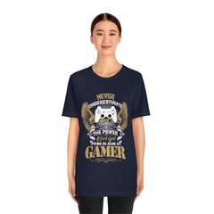 Never Underestimate Gamer Girls Unisex Jersey Short Sleeve Tee