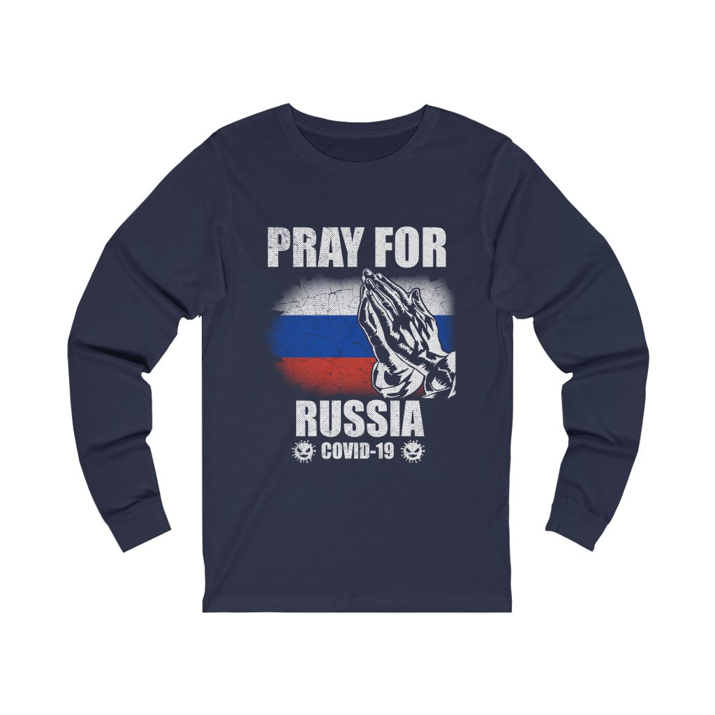 Pray For Russia Unisex Jersey Long Sleeve Tee