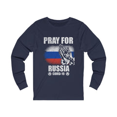 Pray For Russia Unisex Jersey Long Sleeve Tee