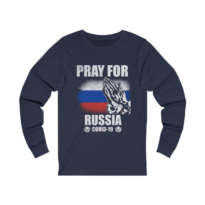 Pray For Russia Unisex Jersey Long Sleeve Tee