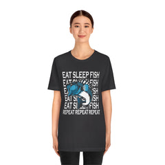 Fishing Repeat Unisex Jersey Short Sleeve Tee