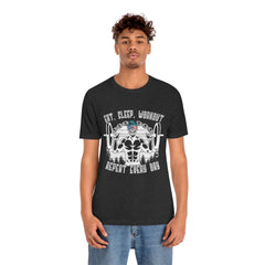 Workout Repeat Unisex Jersey Short Sleeve Tee