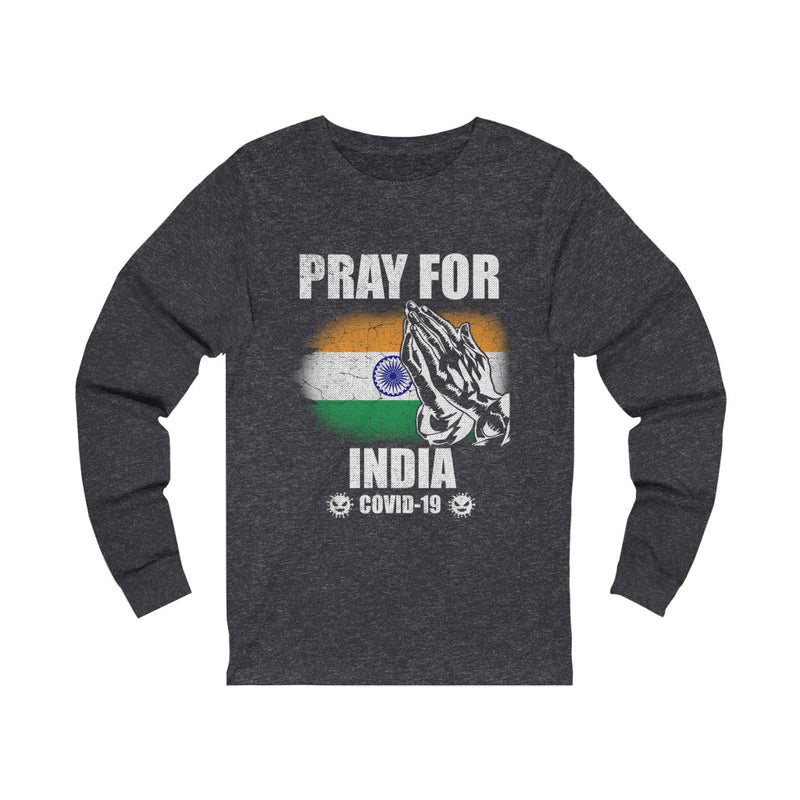 Pray For India Unisex Jersey Long Sleeve Tee