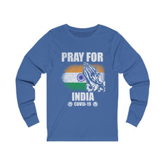 Pray For India Unisex Jersey Long Sleeve Tee